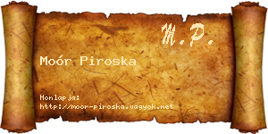 Moór Piroska névjegykártya