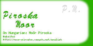 piroska moor business card