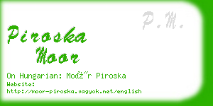 piroska moor business card